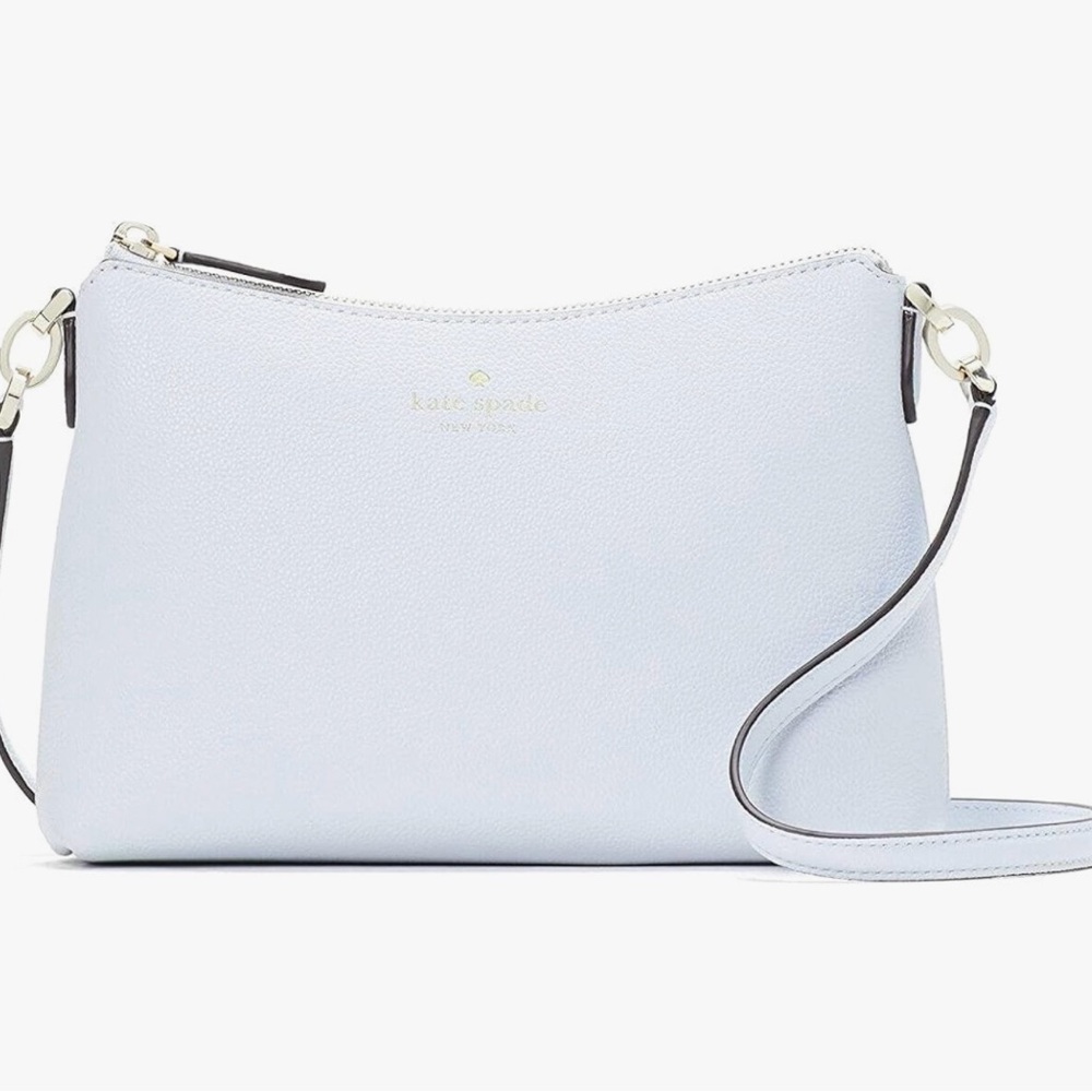 Kate Spade Bailey Textured Leather Crossbody Bag Purse Handbag (Taro Milk)